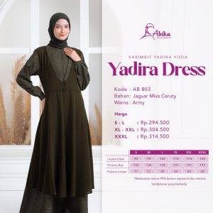 [BUNDLE] ABIKA YADIRA DRESS MOM ARMY #XXL + ABIKA HIJAB BASIC UMROH ARMY