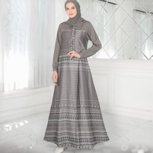 [BUNDLE] ETHICA LADIVA-03-OVERLAND-#L + ABIKA HIJAB MAIZA SQUARE GREY