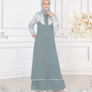 [BUNDLE] ETHICA LADIVA-05-WISHFULLGREY-#S + ABIKA HIJAB AROFAH BERGO SILVER