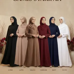 GAMIS SYARIFAH WOLFIS POLOS PREMIUM DAILY 6 WARNA ALL SIZE ORIGINAL SALE!!