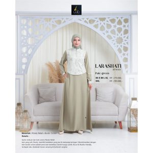 [BUNDLE] LUBI LARASHATI-DRESS-PALEGREEN-#S + ABIKA ELMA BERGO JUMBO SAND