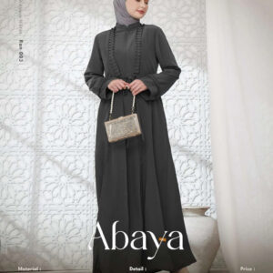 [BUNDLE] NIBRAS RAN 003 DARK GREY #L + NIBRAS HIJAB BIHRIA SCARVES BLACK