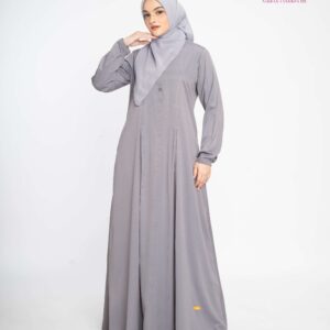 [BUNDLE] NIBRAS RESYA 141 GREY LILAC #XXL + NADHEERA METROZIA SCARF RICH BLUE