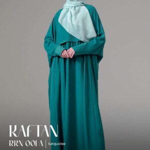 [BUNDLE] NIBRAS NB-RKN 001 A TURQUOISE #S + NADHEERA FLO SCARF CELERY GREEN