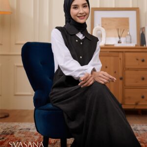 [BUNDLE] NIBRAS SVASANA-003-BLACK-#M + NIBRAS HIJAB BIHRIA SCARVES BLACK