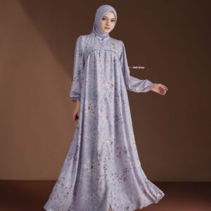 [BUNDLE] NADHEERA ABELLEA-DRESS-ASHGREY-#L + NADHEERA ABELLEA-SCARF-ASHGREY