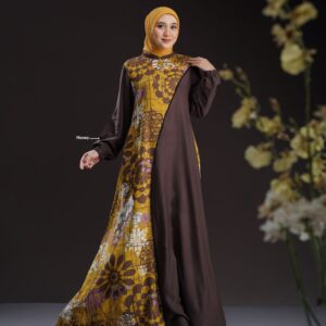 [BUNDLE] NADHEERA KALILA-DRESS-HONEY-#XL + KEKE INAYA RUBY SCARF PEACH