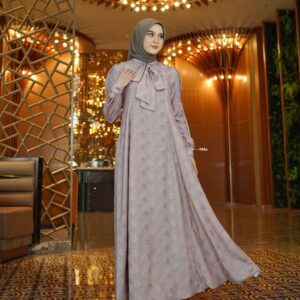 [BUNDLE] NADHEERA SYMPHONY-DRESS-STYLE-5-MILO-#S + NIBRAS HIJAB BIHRIA SCARVES BLACK