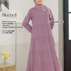 [BUNDLE] NIBRAS BLUEBELL MAUVE #XXL + NIBRAS HIJAB BIHRIA SCARVES WHITE