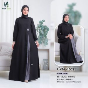 [BUNDLE] LUBI GYTA DRESS BLACK #XXL + ABIKA ELMA BERGO JUMBO SAND