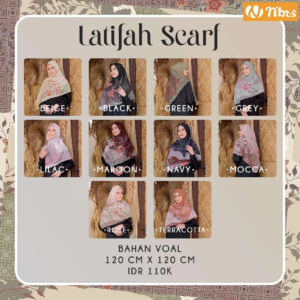 NIBRAS HIJAB LATIFAH SCARF BAHAN VOAL