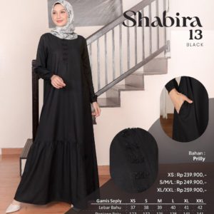 SEPLY SHABIRA 13 BLACK GAMIS DEWASA