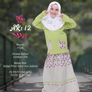 SETELAN ANAK ALNITA PEREMPUAN AKS12 HIJAU
