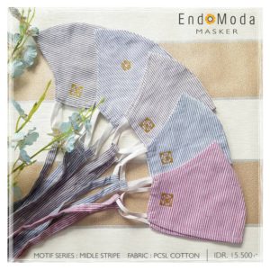 ENDOMODA MASKER ANAK MIDLE STRIPLE BLUE