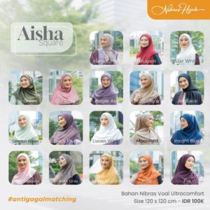 AISHA SQUARE HIJAB MURAH PROMO by NIBRAS