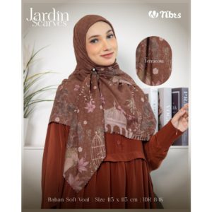 JARDIN SCARVES BY NIBRAS HIJAB BAHAN SOFT VOAL