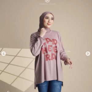 [Mix & Match] NADHEERA LEONA-BLOUSE-THISTLE-#S + ALNITA LINO PANTS COCA MOCHA #XL - Bundling Set: Paket OOTD