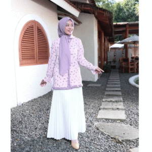 [Bundling Serasi] KALASIRIS FREESIA BLOUSE LILAC #M + NIBRAS BESTIESERIES-7C-LILAC-#L - Lilac Lover Set: 2in1 Paket Cantik