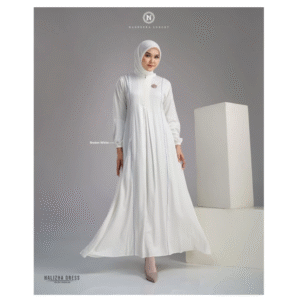 [Bundling Serasi] NADHEERA HALIZHA-DRESS-BROKENWHITE-#XL + ZAHRANIS ZARA WHITE #XL (0) - Paket Elegan Duo Gamis: Nadheera Luxury + Daily Look Senada