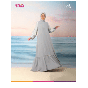 [Bundling Couple] NIBRAS ARCHIPELAGO IB LIGHT GREY-#XS + NIBRAS KHALWA KOKO LIGHT GREY #XS - Paket Serasi: Gamis & Koko Dewasa