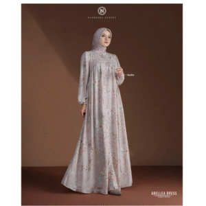 [Bundling Couple] NADHEERA ABELLEA-DRESS-NUDHIS-#S + MYSURE ALHAMBRA-KOKOEXCLUSIVE-02-BROWN-#S - Paket Serasi: Gamis & Koko Dewasa