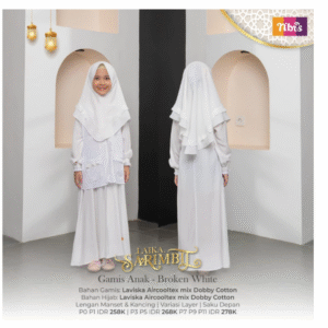 [Bundling Gamis] ETIHCA LADIVA-KIDS-05-WISHFULLGREY-#8 + NIBRAS LAIKA GAMIS ANAK BROKEN WHITE #P9 (0) - Paket Spesial 2in1 Gamis Anak