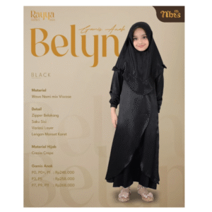 [Bundling Gamis] ETIHCA LADIVA-KIDS-17-TOTALECLIPSE-#4 + NIBRAS BELYN GAMIS ANAK BLACK #P5 - Paket Spesial 2in1 Gamis Anak