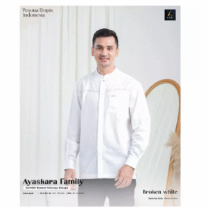 [Random] L-AYASKARAFAMILY-KOKO-BROKENWHITE-#XL + S-NATURE 04 REGULER - Paket Jumatan: Sarung & Koko, Siap ke Masjid!