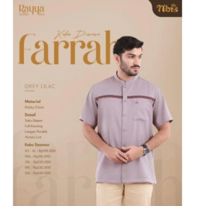 [Random] NB-FARAH KOKO GREY LILAC #XS + NB-SYAFIRA-SAJADAHTRAVEL-GREYLILAC - Paket Jumatan: Sarung & Koko, Siap ke Masjid!