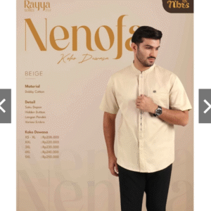 [Random] NB-NENOFA KOKO BEIGE #L (0) + NB-SYAFIRA-SAJADAHTRAVEL-IVORY - Paket Jumatan: Sarung & Koko, Siap ke Masjid!